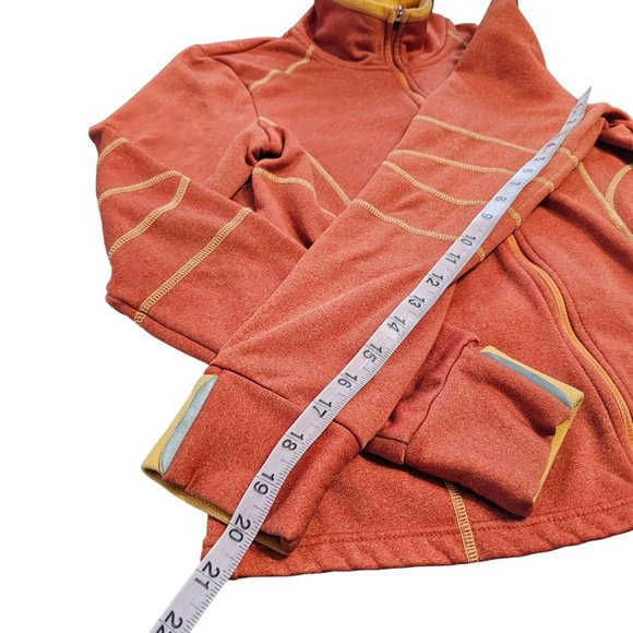 Athleta Women's Zip Up Jacket Coat Orange size Small - Picture 7 of 9